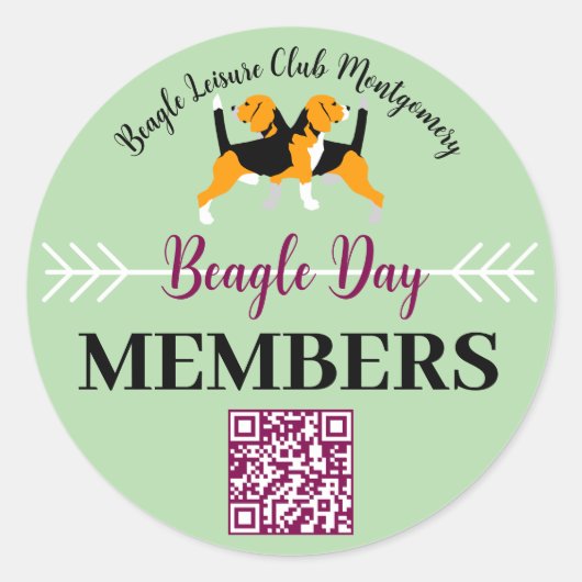 Beagle Dog Day Mailing  Ronde Sticker (Voorkant)