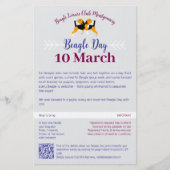Beagle Dog Day Postpapier  Briefpapier (Voorkant)