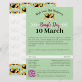 Beagle Dog Day Postpapier  Briefpapier (Voorkant / Achterkant)