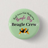 Beagle Dog Day Postpapier Ronde Button 3,2 Cm (Voorkant)