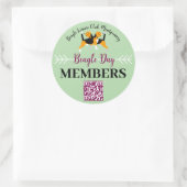 Beagle Dog Day Postpapier  Ronde Sticker (Tas)