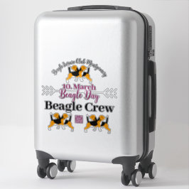 Beagle Dog Day Postpapier Sticker