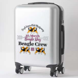 Beagle Dog Day Postpapier  Sticker