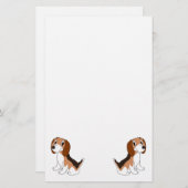 Beagle Dog Design Briefpapier (Voorkant / Achterkant)