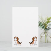 Beagle Dog Design Briefpapier (Staand voorkant)