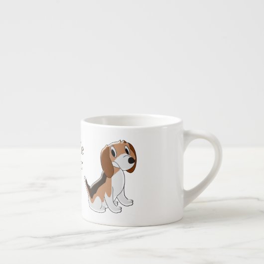 Beagle Dog Design Espresso Kop (Rechts)