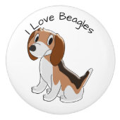 Beagle Dog Design Persoonlijk Keramische Knop (Voorkant)