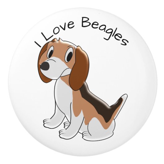 Beagle Dog Design Persoonlijk Keramische Knop (Voorkant)