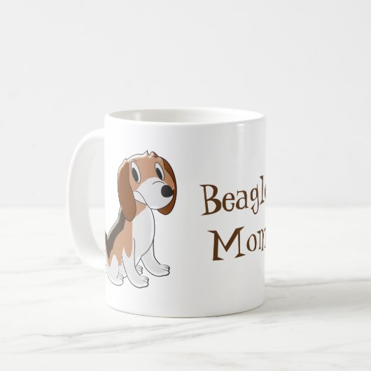 Beagle Dog Design Persoonlijk Koffiemok (Voorkant links)