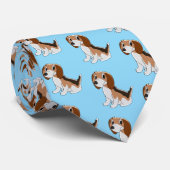 Beagle Dog Design Stropdas (Opgerold)