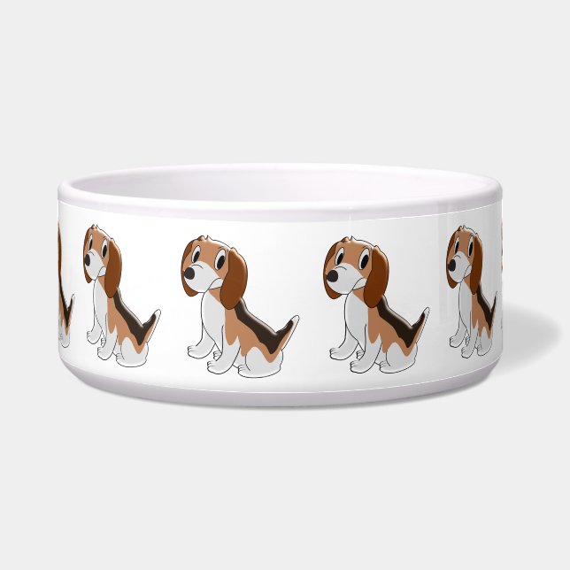 Beagle Dog Design Voerbakje (Voorkant)