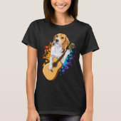 Beagle Dog die akoestische gitaren speelt T-shirt (Voorkant)