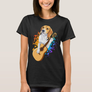 Beagle Dog die akoestische gitaren speelt T-shirt
