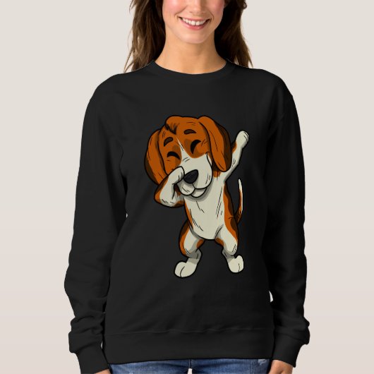 Beagle Dog Dogs Dabbing Beagle Trui (Voorkant)