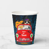Beagle Dog Driving Car Scary Halloween Papieren Bekers (Achterkant)