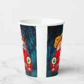 Beagle Dog Driving Car Scary Halloween Papieren Bekers (Links)