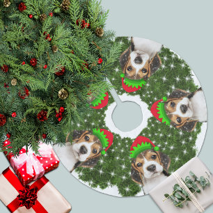 Beagle Dog Elves Kerstkrans Kerstboom Rok