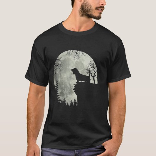 Beagle Dog en Moon Halloween-Beagle Dog Heiwee T-shirt (Voorkant)