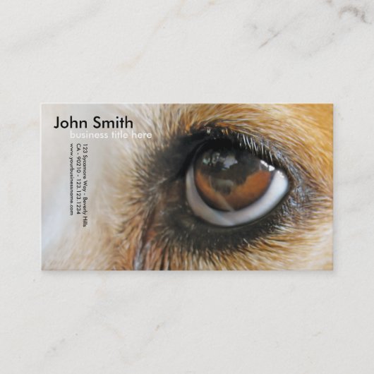 Beagle Dog Eye Design visitekaartje (Voorkant)