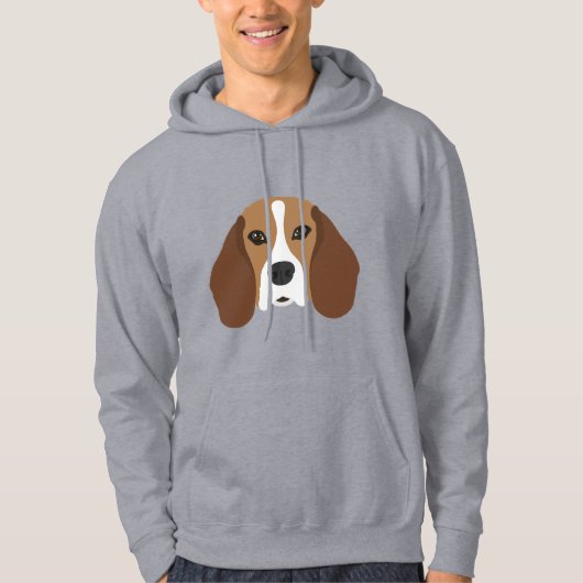 Beagle Dog Face Hoodie (Voorkant)