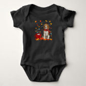beagle dog  fall chocolate autumn lover romper (Voorkant)