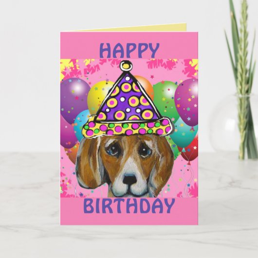 BEAGLE DOG FEESTDAGEN KAART (Voorkant)