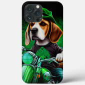 Beagle Dog fiets St. Patrick's Day Case-Mate iPhone Case (Achterkant)
