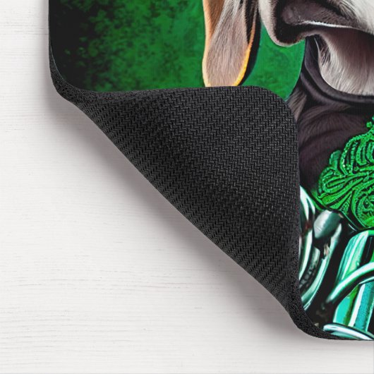 Beagle Dog fiets St. Patrick's Day Muismat (Hoek)