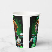 Beagle Dog fiets St. Patrick's Day Papieren Bekers (Rechts)