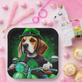 Beagle Dog fiets St. Patrick's Day Papieren Bordje (Feest)