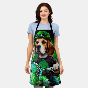 Beagle Dog fiets St. Patrick's Day Schort