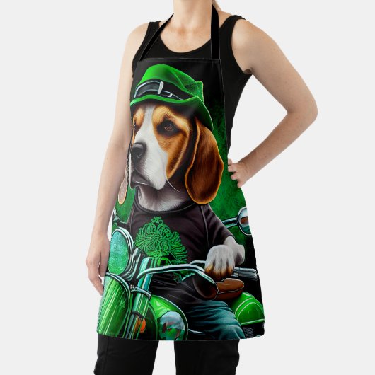 Beagle Dog fiets St. Patrick's Day Schort (Insitu)