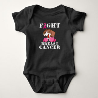 beagle dog fight breast carcinoom awareness suppor romper