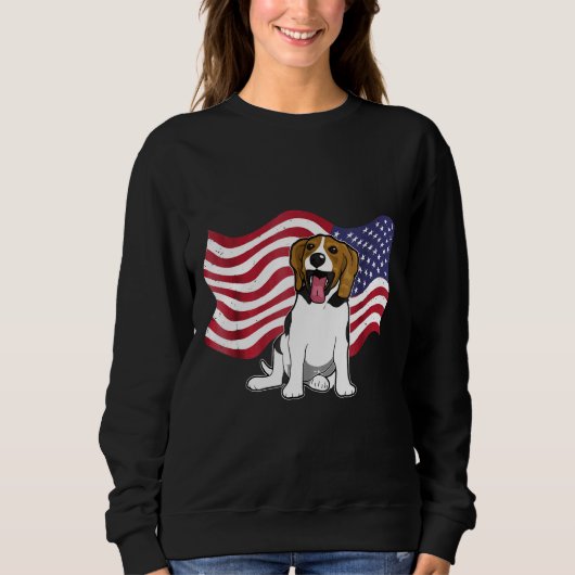Beagle Dog Flag America Beagle Dog Trui (Voorkant)