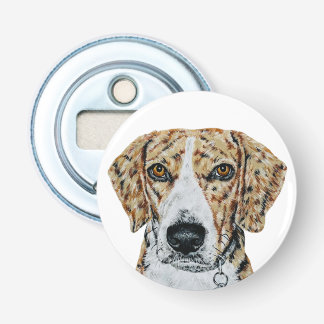 Beagle Dog flesopener Button Flesopener