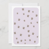 Beagle Dog Floral Crown Baby shower Kaart (Achterkant)