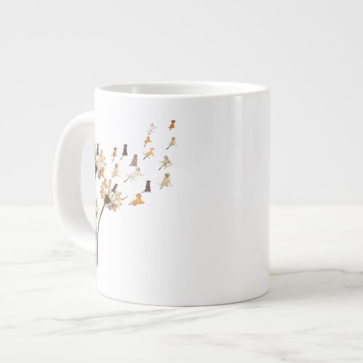 Beagle Dog Flower Fly Dandelion Hondenliefhebbers Grote Koffiekop (Links)