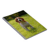 Beagle Dog Foto en Naam Gepersonaliseerd Notitieboek (Rechterzijde)