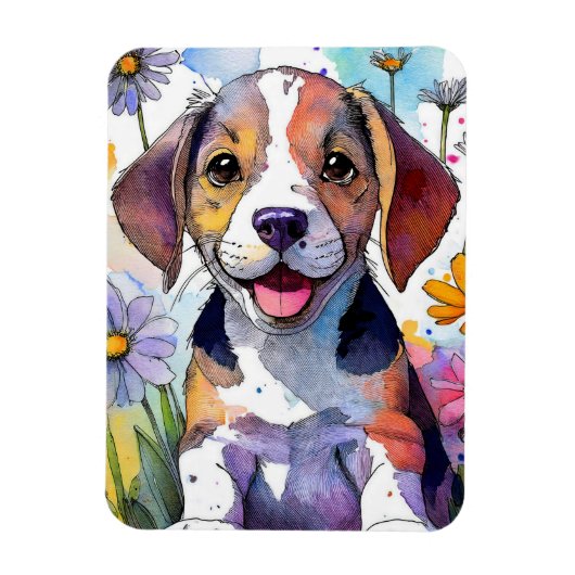 Beagle Dog foto magneet (Verticaal)