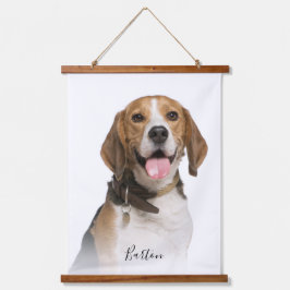 Beagle Dog Foto van Housewarming Pet Dad Hangend Wandkleed