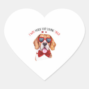 Beagle Dog gemaakt voor het houden van je Hart Sticker