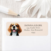Beagle Dog gepersonaliseerd adres Etiket (Insitu)