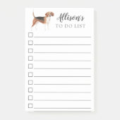 Beagle Dog gepersonaliseerd om Lijst te doen Post-it® Notes (Voorkant)