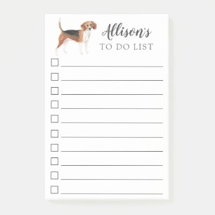 Beagle Dog gepersonaliseerd om Lijst te doen Post-it® Notes