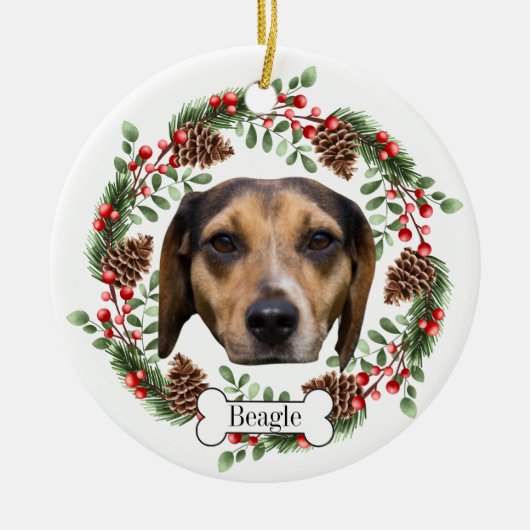 Beagle Dog Gepersonaliseerd Ornament voor huisdier (Voorkant)