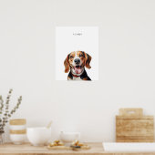 Beagle Dog gepersonaliseerde print (Keuken)