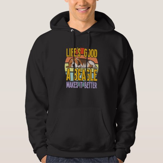 Beagle Dog Gezegde Quote Hoodie (Voorkant)