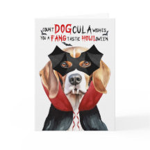 Beagle Dog Grappig Count DOGcula Halloween