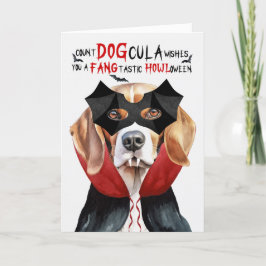 Beagle Dog Grappig Count DOGcula Halloween Feestdagen Kaart