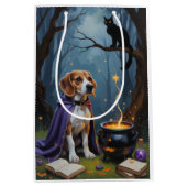 Beagle Dog grillige Halloween schilderij Medium Cadeauzakje (Voorkant)